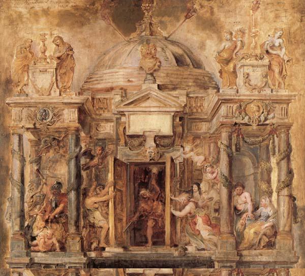 Peter Paul Rubens The Temle of Janus Norge oil painting art